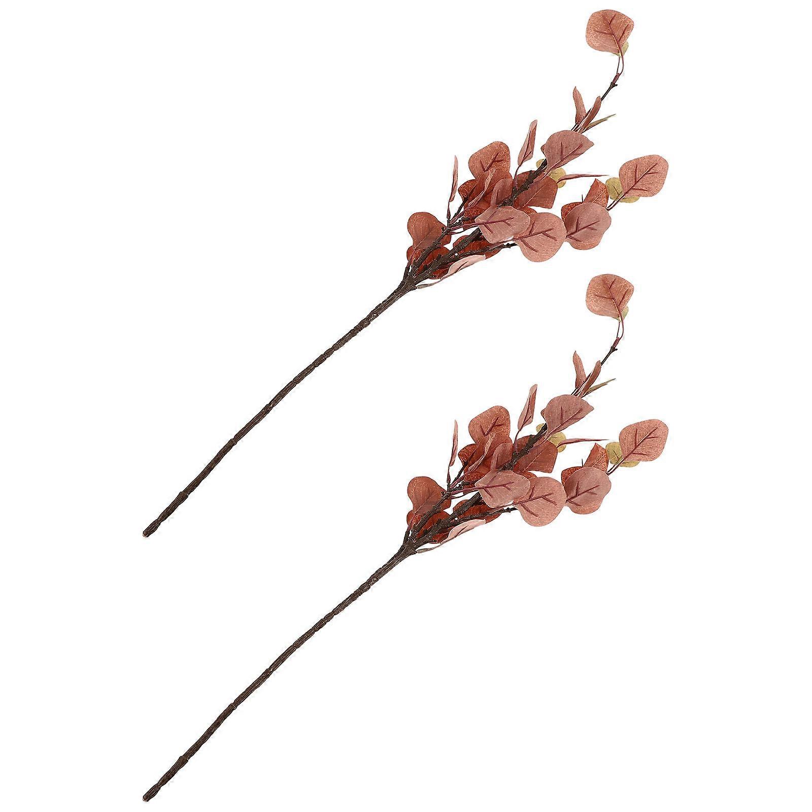 Hanging Artificial Flowers Simulation Leaf Flower Floral Arranging Decorative Item Office Party Store 2Pcs