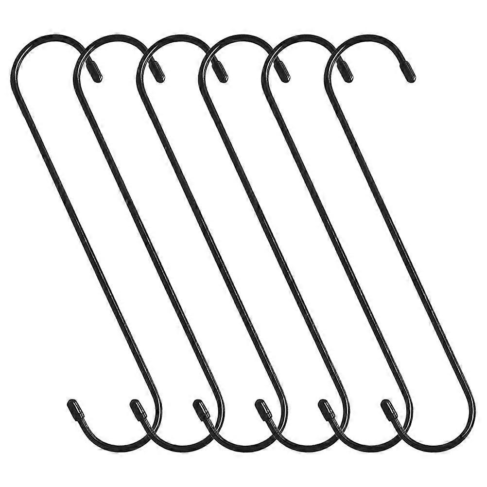 6 Pcs Heavy Duty S Hooks for Hanging Plants – Non Slip Design with Protective Caps for Secure Storage of Garden Tools, Ladders, and More