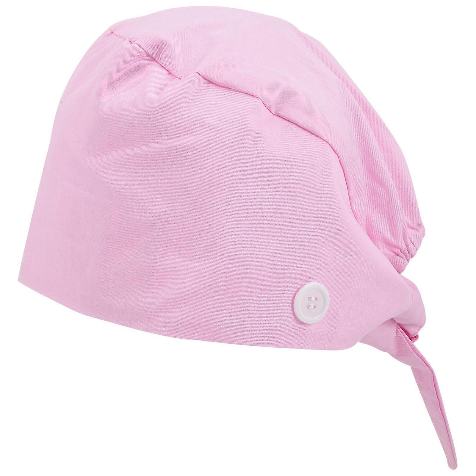 Nurse Hats Working Hat With Button Cotton Material Elastic Adjustment Ear 50x15CM 1Set