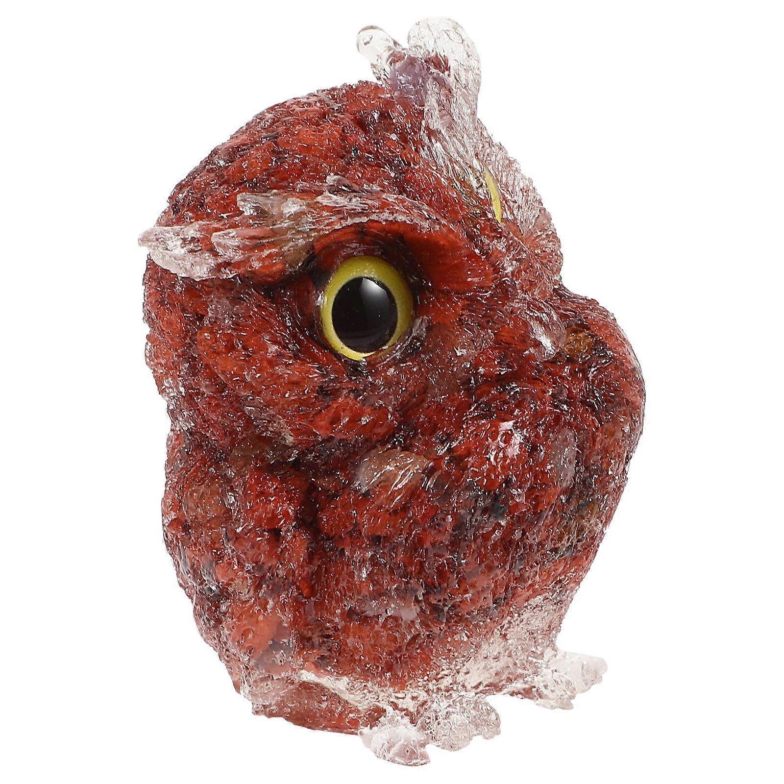 Owl Crystal Ornaments Owl Decor Home Decor Multi-Colored Stable Bottom 1Set