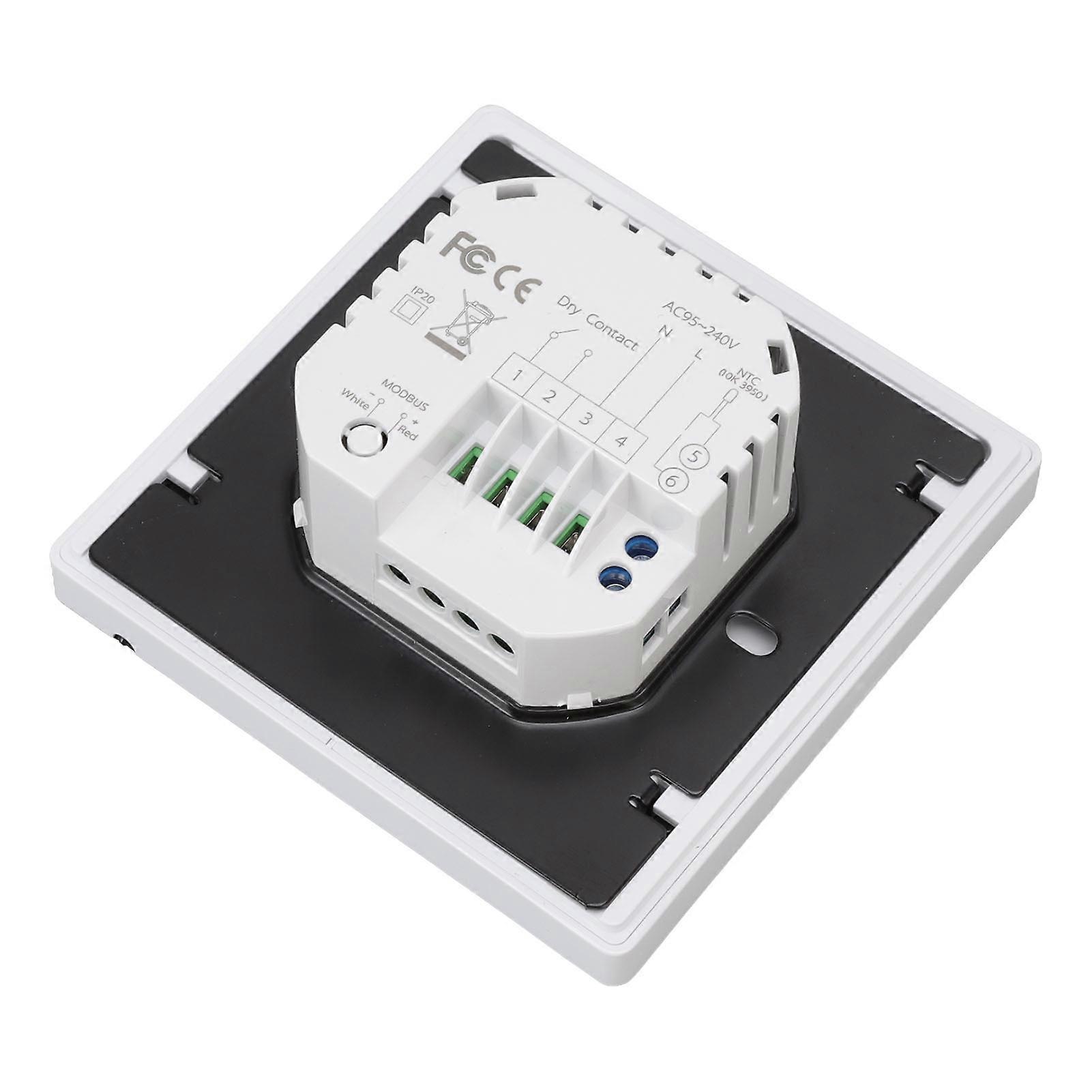 Smart Temperature Controller IP20 Protection PC ABS White Programmable Boiler Floor Heating Thermostat for Zigbee 95‑240V