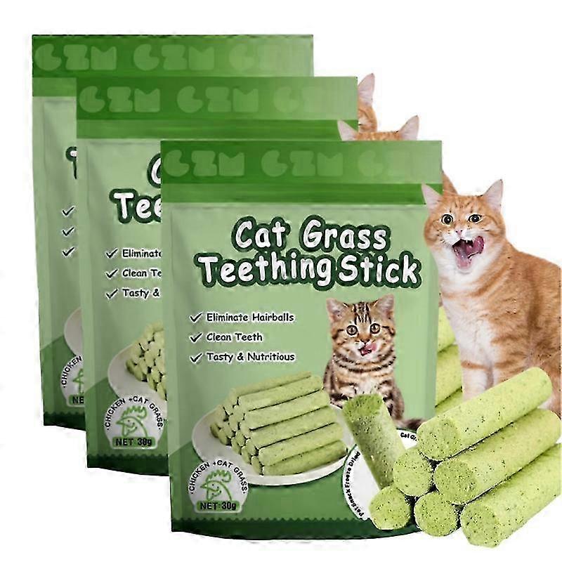 2025 Cat Grass Teething Stick,Cat Grass Teething Stick Cuddles And Meow Teeth Cleaner