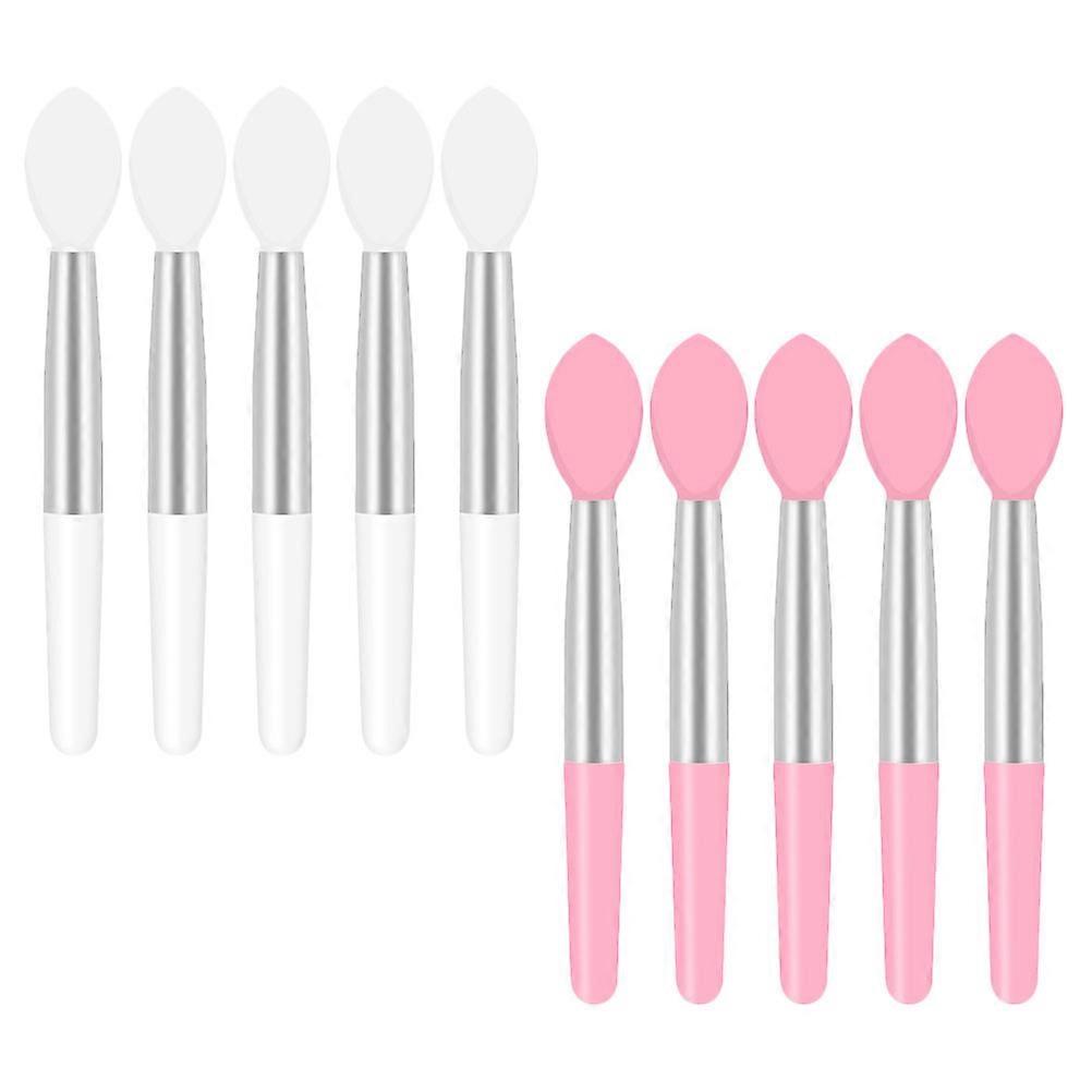 10 Pieces Disposable Silicone Lipstick Brush Applicator for Easy Travel and Use in Assorted Colors