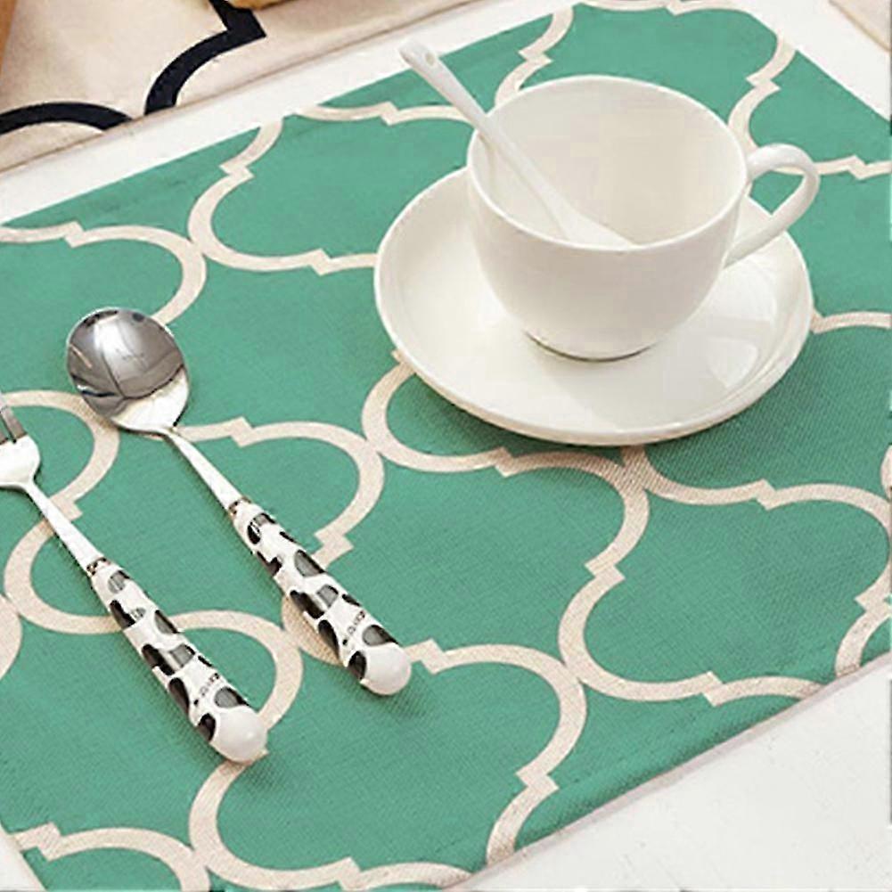 Colorful Geometric Print Anti-Slip Heat-Insulation Bowl Plate Set with Fork - Stylish Tableware for Dining & Entertaining (MG0039-3)