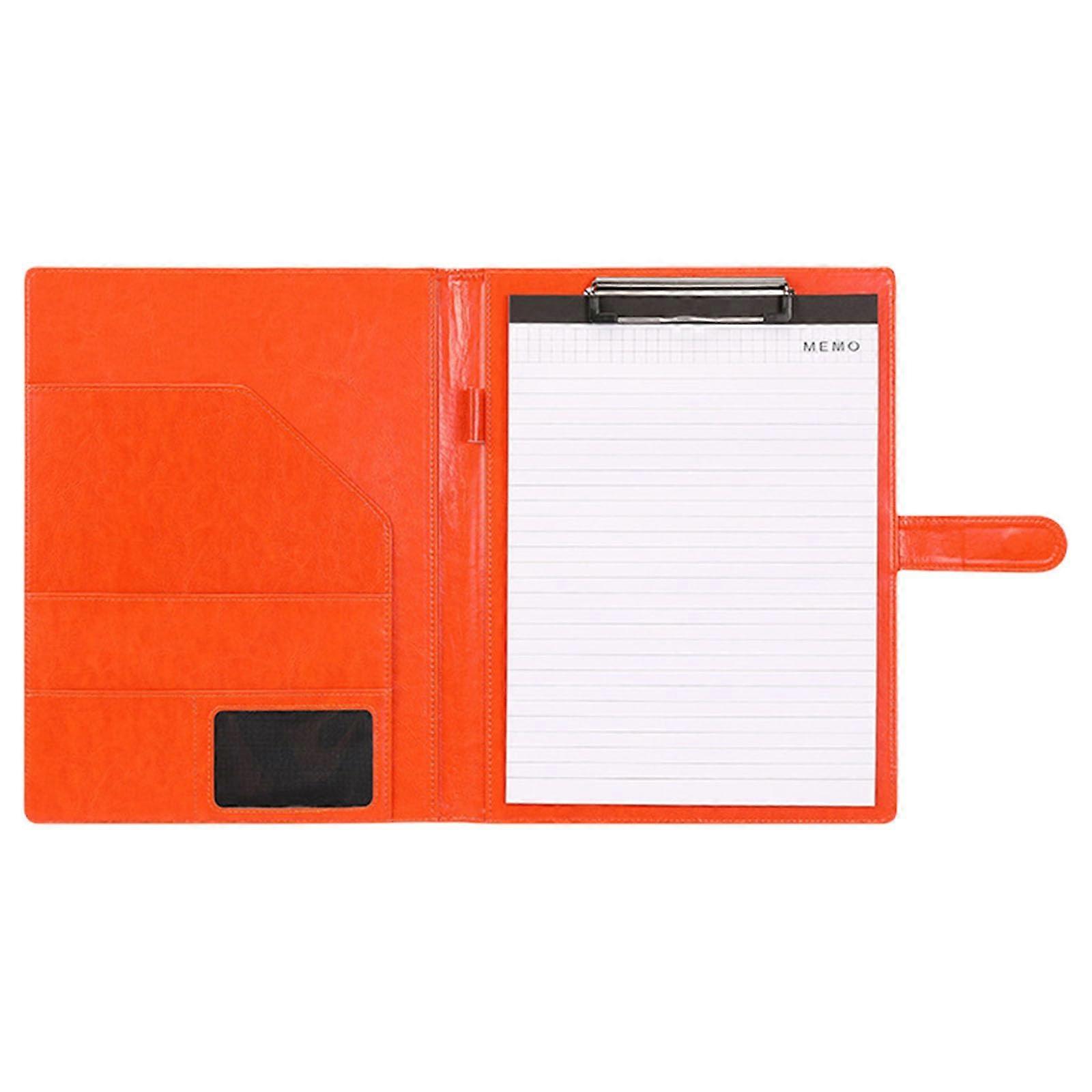 Elegant Organizer Folder Leather Texture For Business Documents And Notes With Waterproof Multifunctional Clipboard