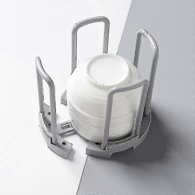 Kitchen Drainer Rack Rice Bowl Inverted Storage Rack Retractable Drainer Rack Shelf Removable Dishwasher Rack, Gray