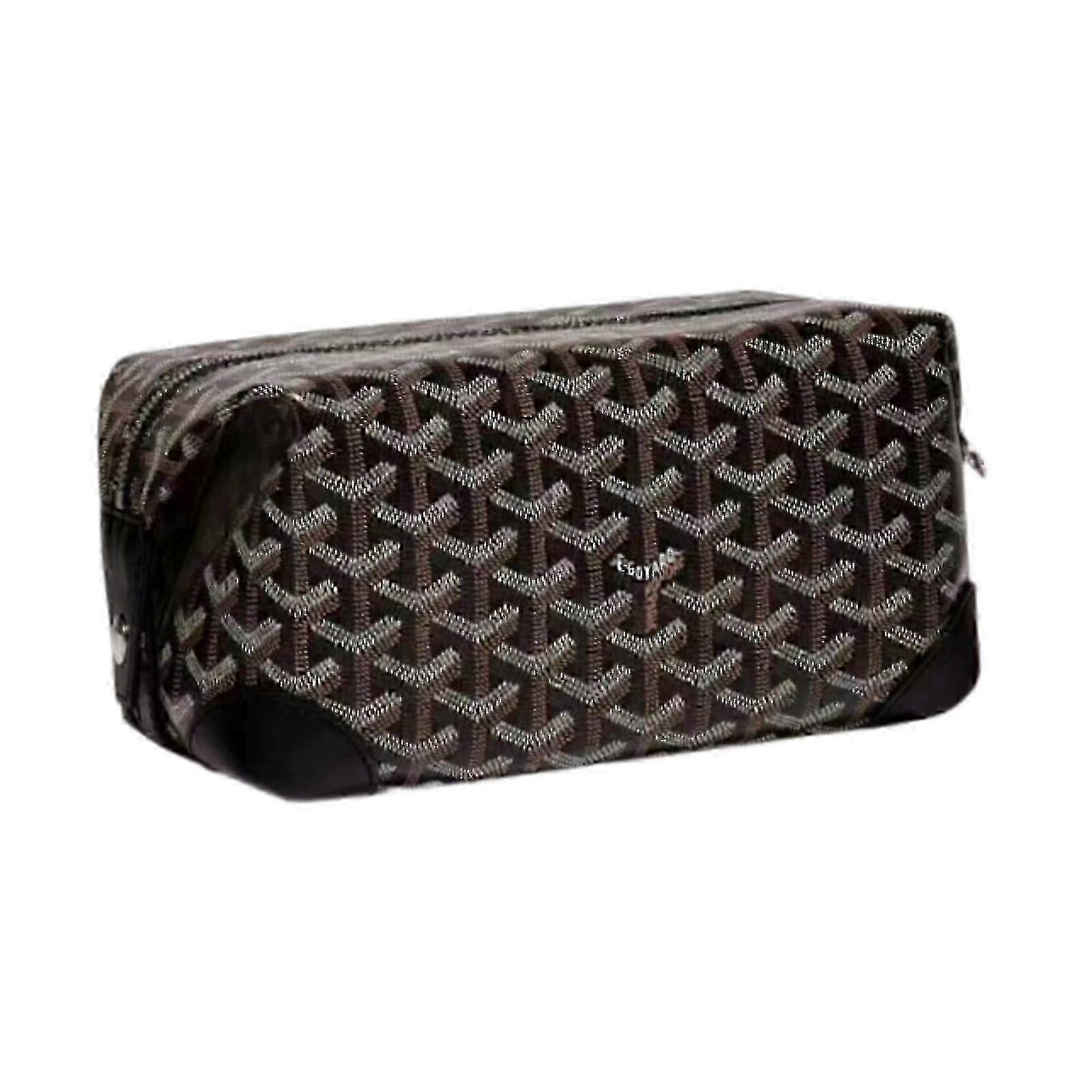 حقيبة أدوات الزينة للسفر حقيبة مكياج متعددة الوظائف من جلد PU لحمام الفندق باللون الرمادي