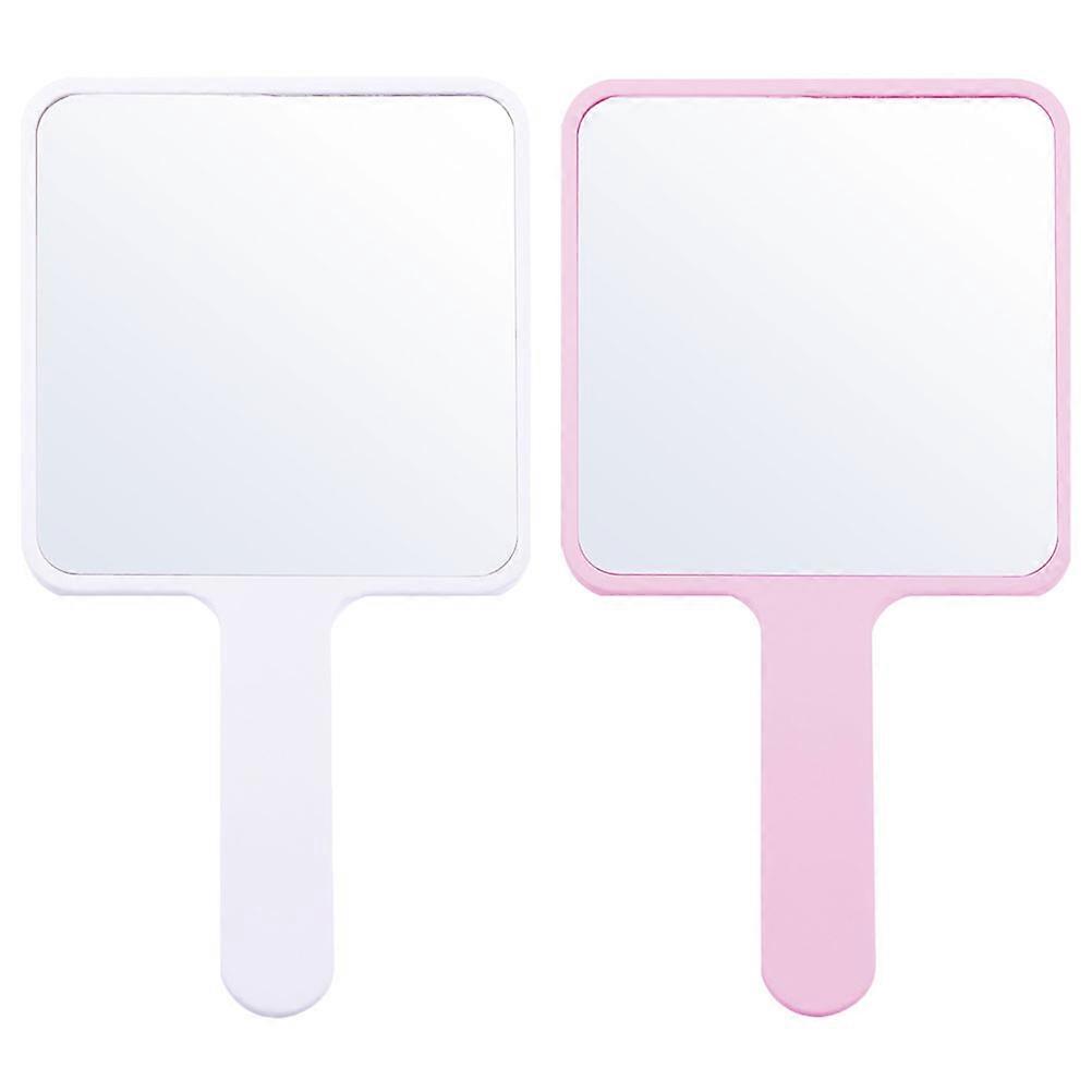 Travel Makeup Mirror Cosmetic Mirror for Daily Color and Simple Design 2Pcs