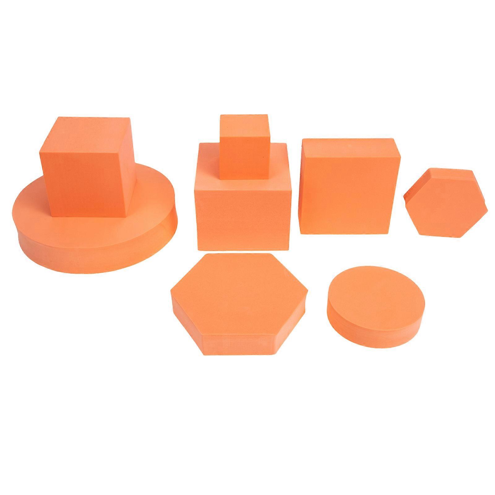 Orange Geometric Cube Props for Food Photography Made of Lightweight Foams Durable and Waterproof Various Sizes Available