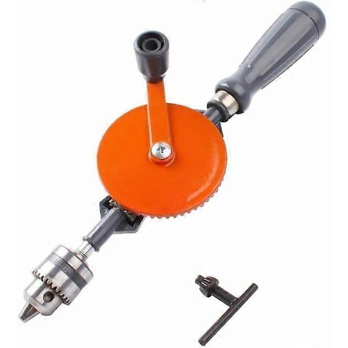 1/4" Mini Hand Drill with Double Pinion - 3 Jaw Chuck