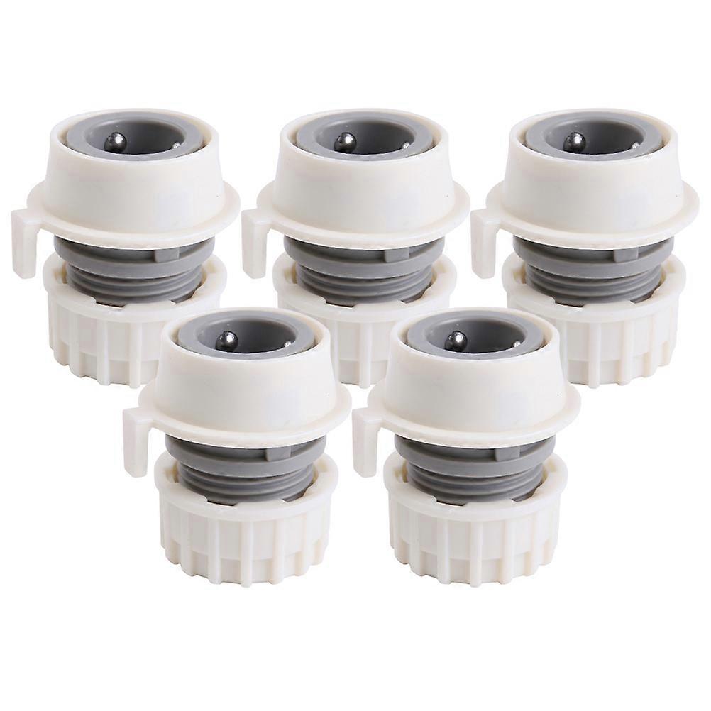 5pcs Washing Machine Faucet Adapter Hose Coupling Quick Connect Water Inlet Adapter for Dishwasher Kitchen Sink Leak Resistant Plastic Connector