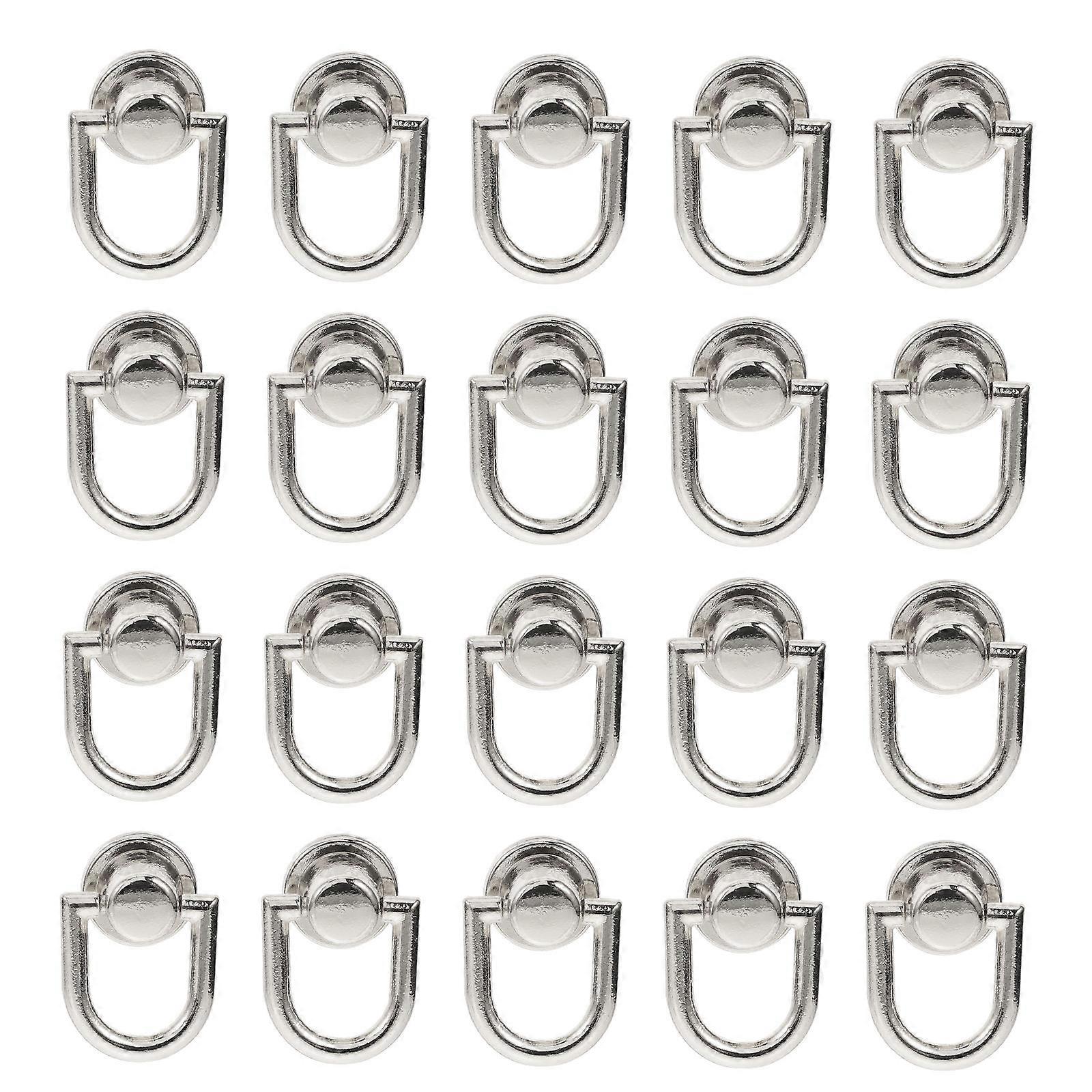 Durable Zinc Alloy Bag Buckle with Rotatable D Ring for DIY Projects and Bag Use Silver 20 Sets