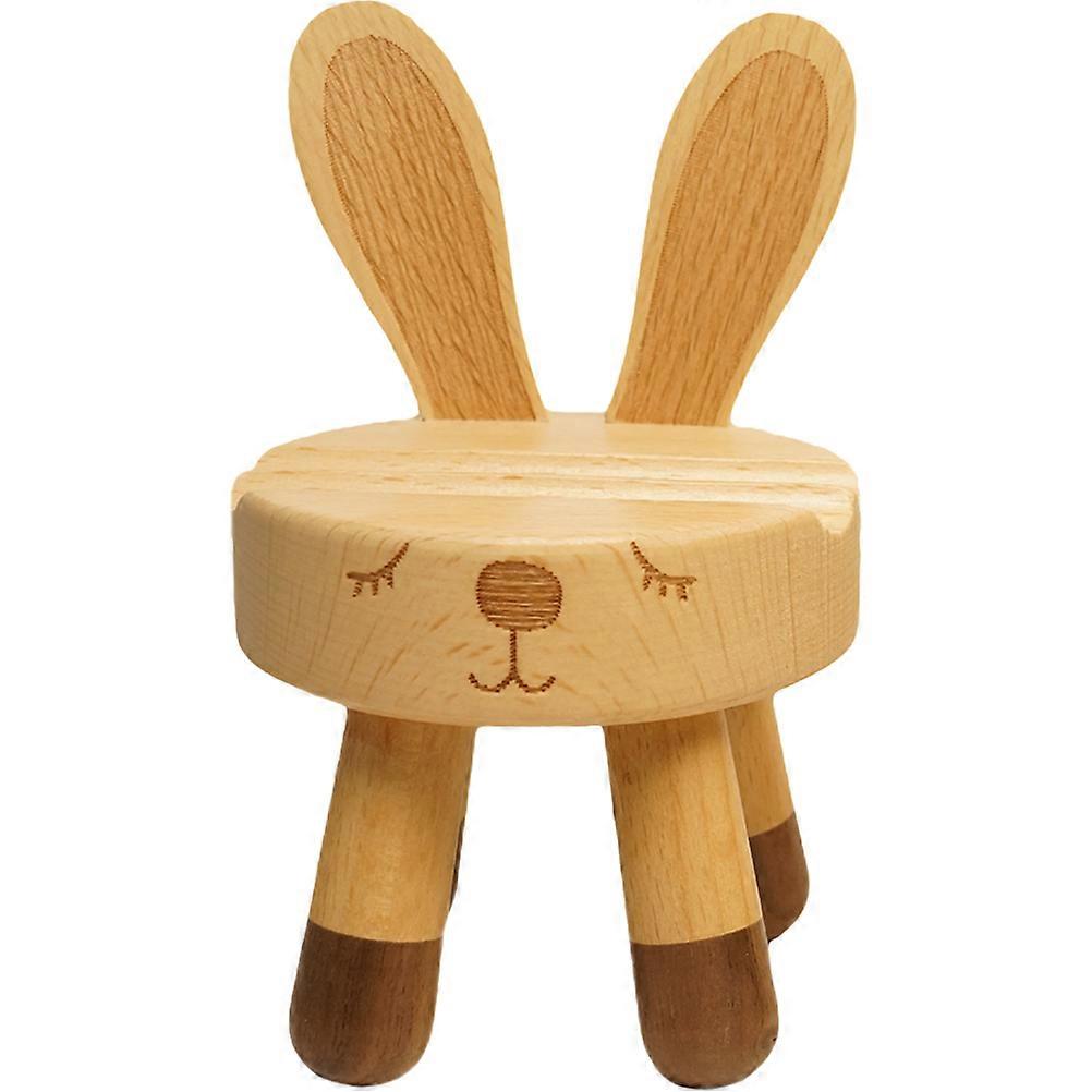 Functional Light Brown Phone Stand For Desk And Bedroom Use 1Pcs