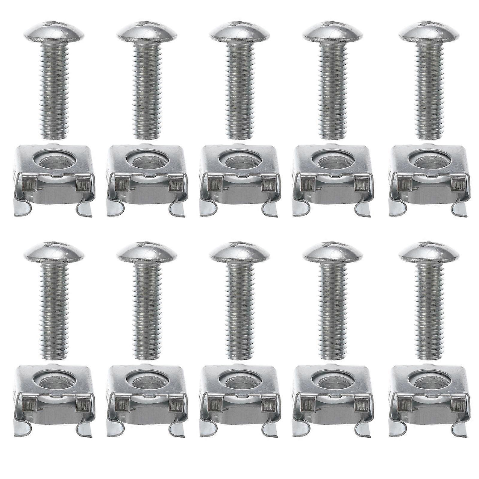 Server Cabinet Rack Mount Hardware Clip Nuts Prevent Rust Galvanized Plated Steel For Technicians 100Pack