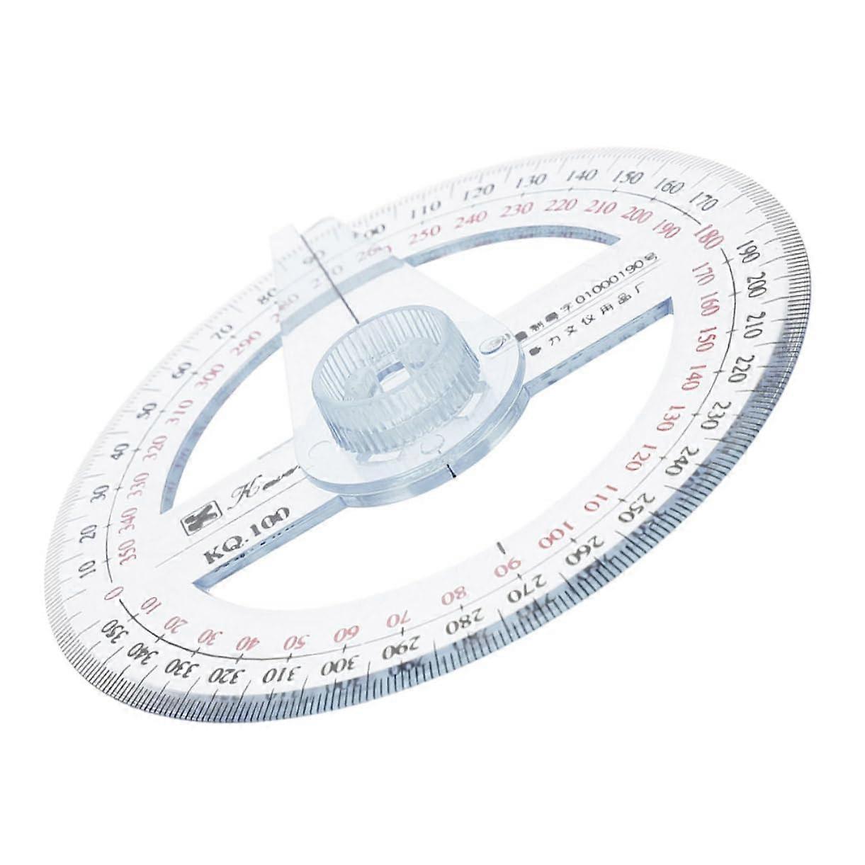 Degree Circle Protractor 360 Degree Office Drawing Ruler, Clear Plastic, 12-Inch Size, Accurate Measurement Tool