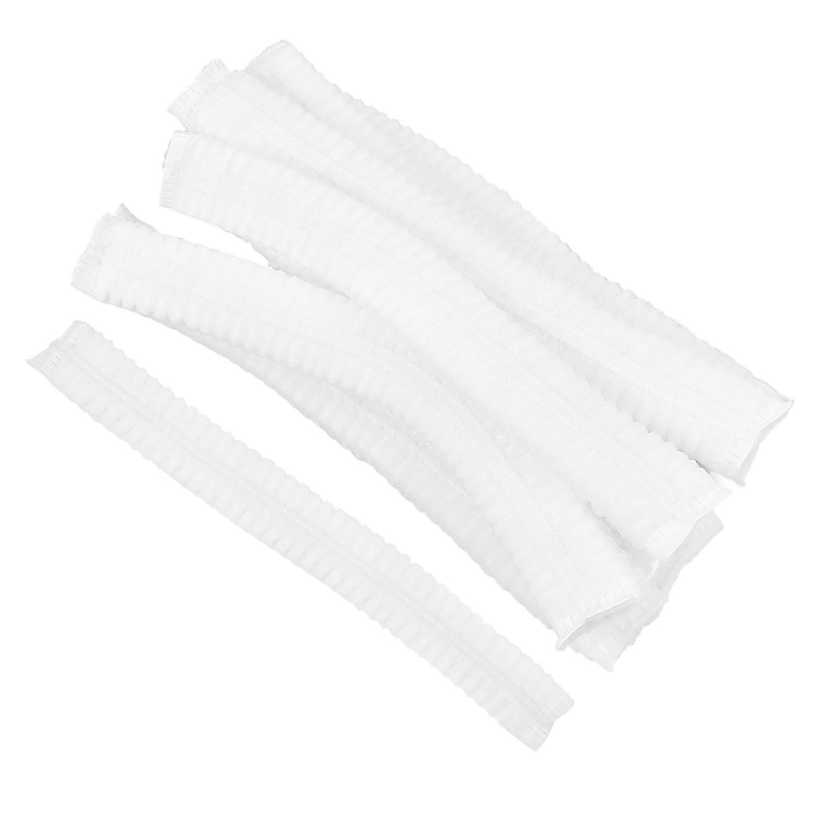 Durable Disposable Non Woven Hair Nets for Home Use White Breathable Mesh Caps Fits Various Head Sizes