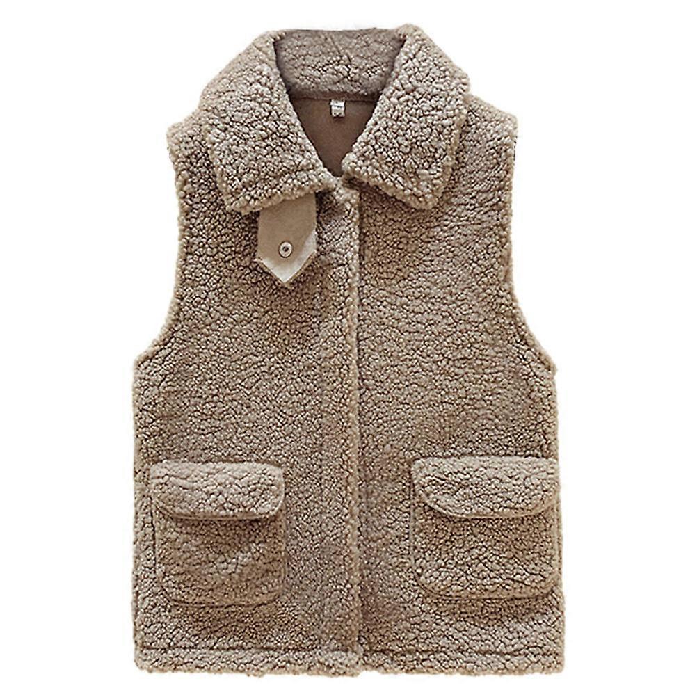 Vest Jackets For Women Indoor Activities Khaki Size XL 1Pack