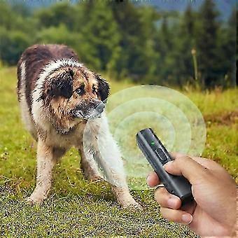 Ultrasonic Dog Bark Repeller & Trainer Device - USB Rechargeable Anti-Barking Equipment with UV Detection Light