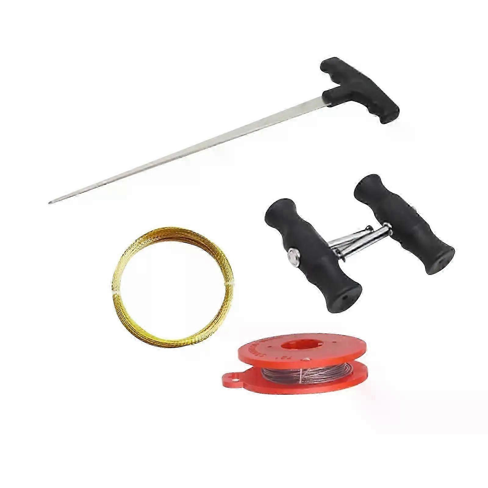 Compact Windshield Removal Tool Set  Steel Wire Kit for Easy Auto Glass Replacement