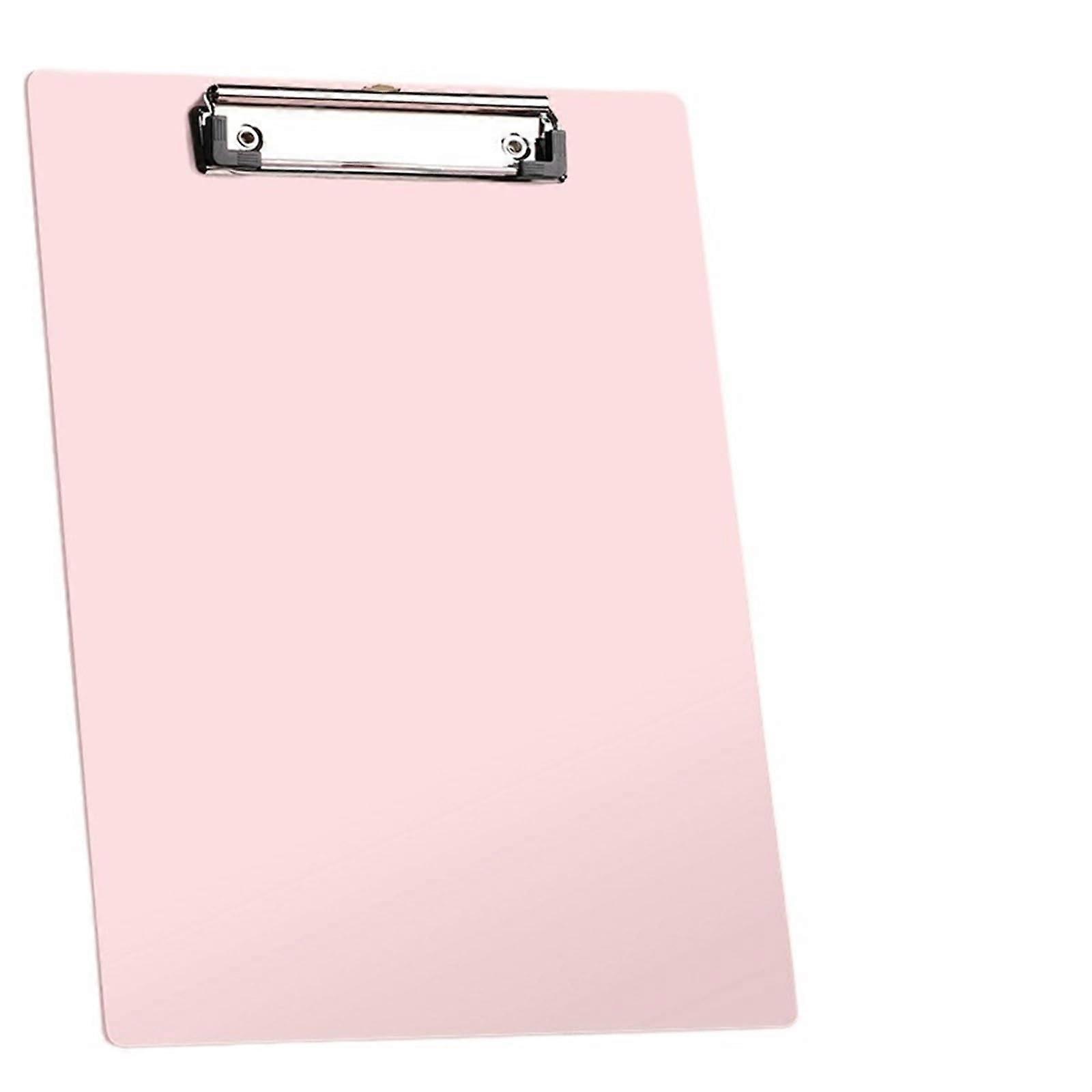 A4 clipboard holder, writing pad holder, memo clipboard, looseleaf notebook file, writing clamps, office supplies clipboard (Color: Pink)