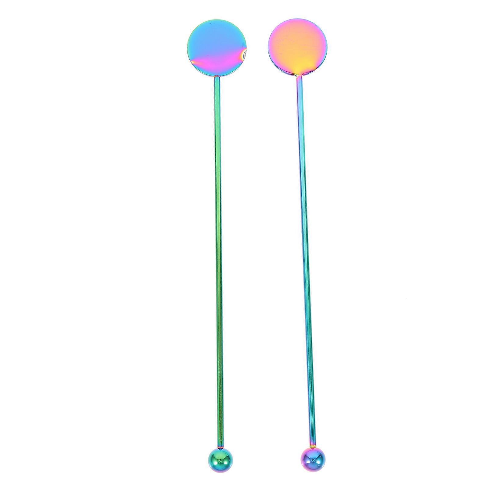 Stainless Steel Mixing Rod for Home Use Premium Quality Decorative Juice Stirrer 2Pcs