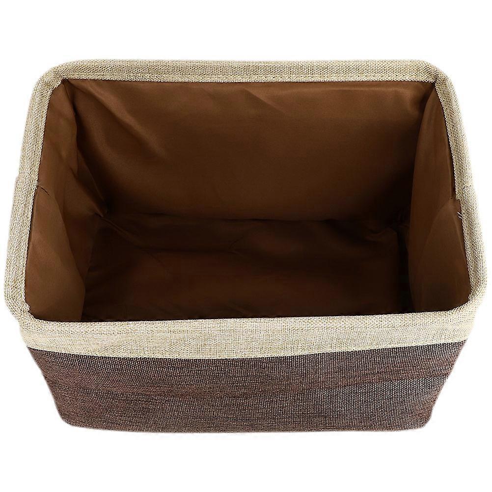Coffee Oxford Cloth Toy Basket for Storage Use with Large Capacity and Thickened Material 1 Piece