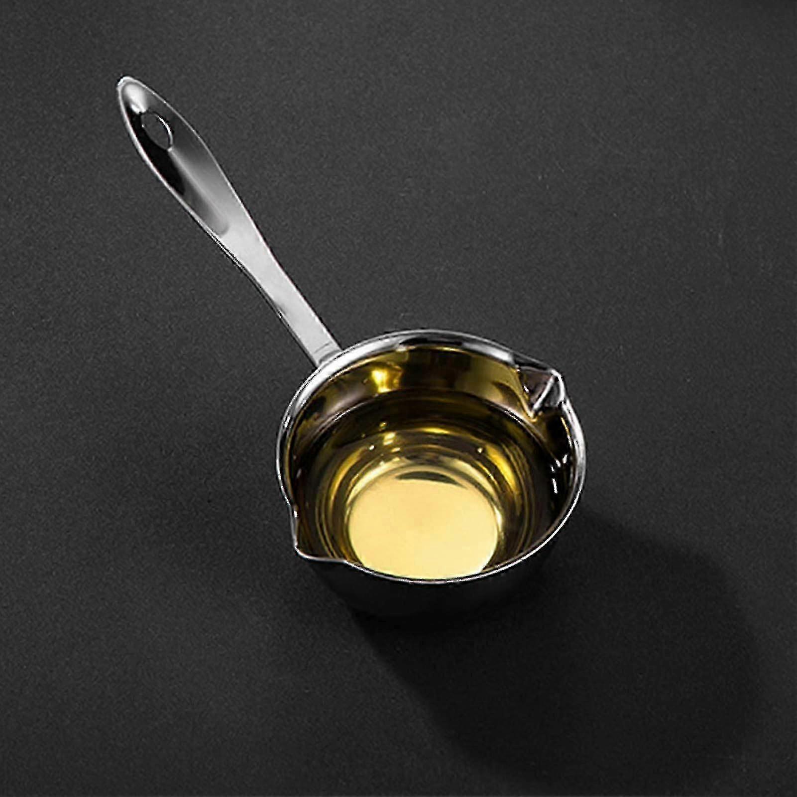 Stainless Steel Mini Induction Bottom Butter Warmer with Flat Pot Small Saucepan and Milk Pot