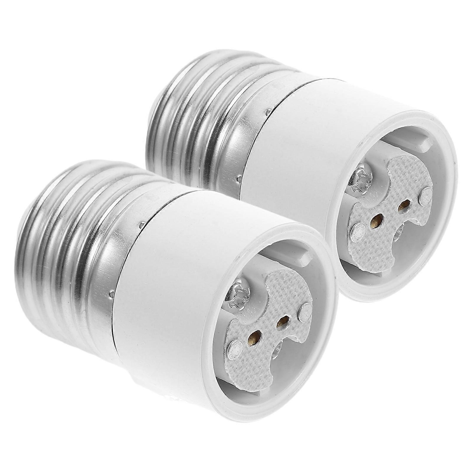 2pcs Light Bulb Base Converter Socket Adapter Compact Lamp Socket Extender for Efficient Lighting Conversion Easy Installation Space Saving Design