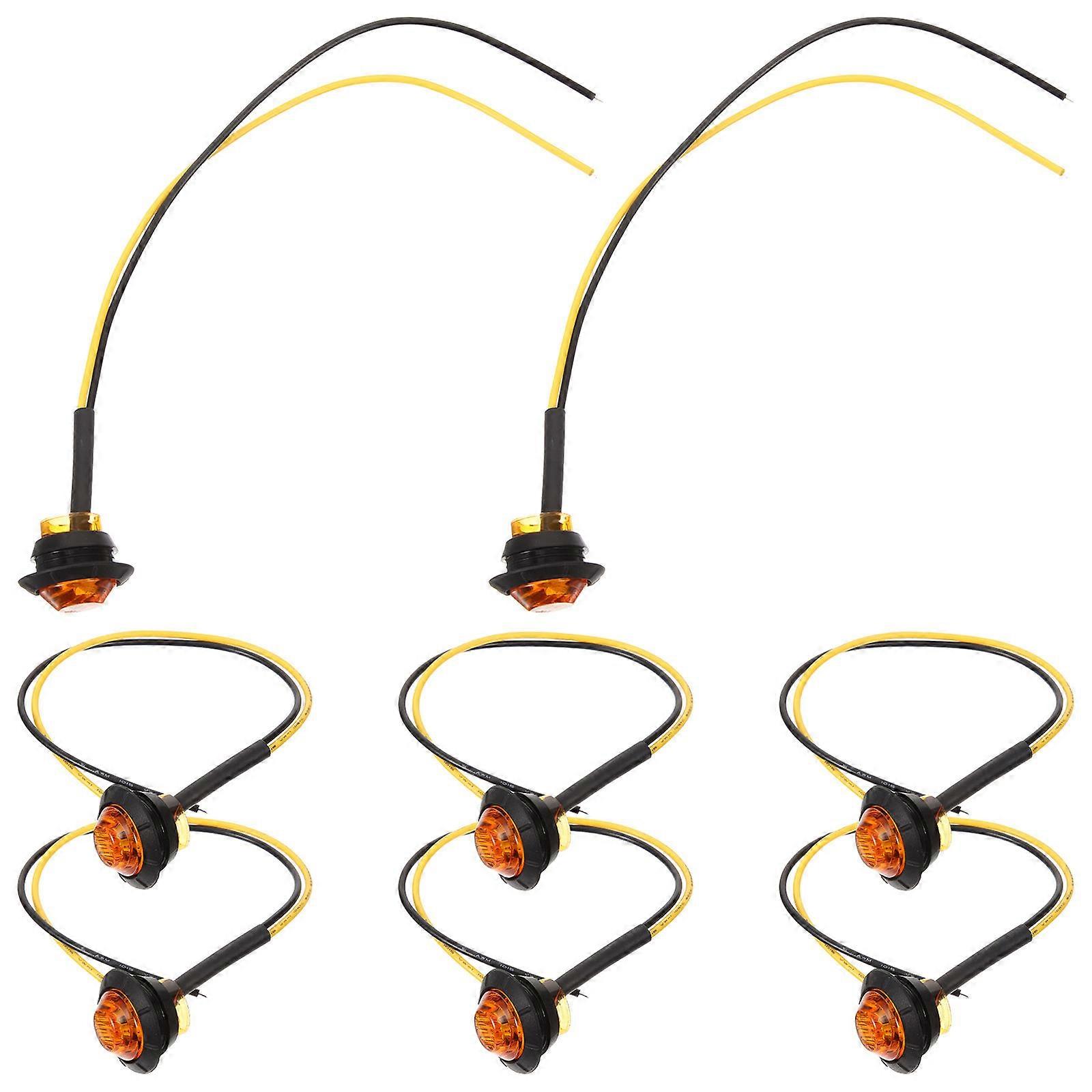 Vehicle Turn Signal Light 8Pcs Marker Light Side Marker Lamp 12V Operation Yellow Color Warning Light