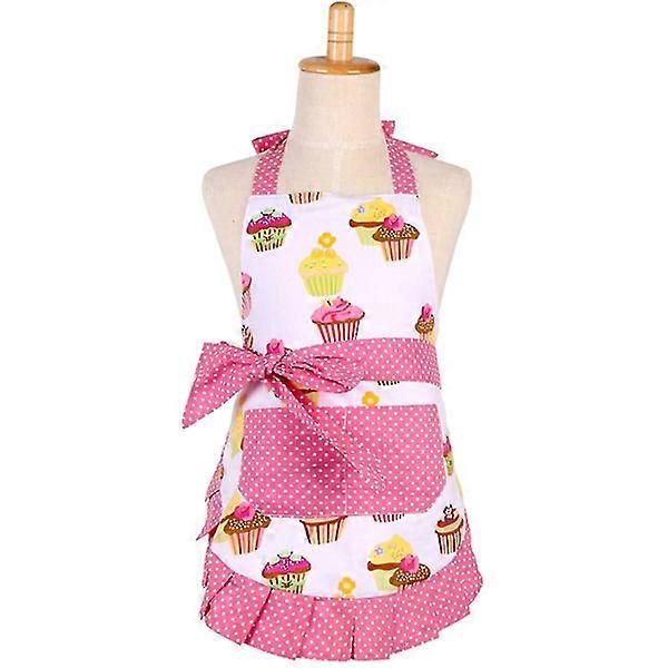 Tablier en coton pour filles, tablier mignon motif cupcake
