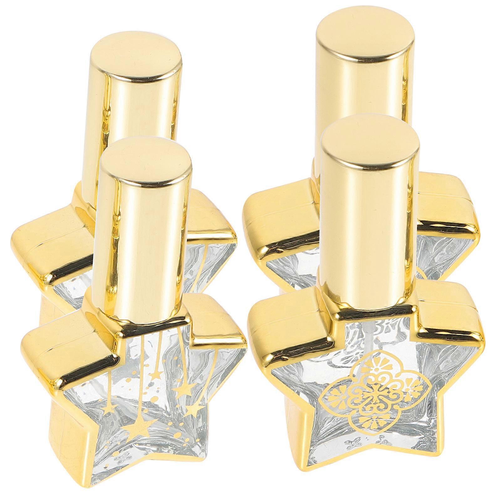 4pcs Refillable Mini Perfume Bottles Glass Atomizer Spray for Women Travel Fragrance Containers Leak Proof Empty Fragrance Bottles