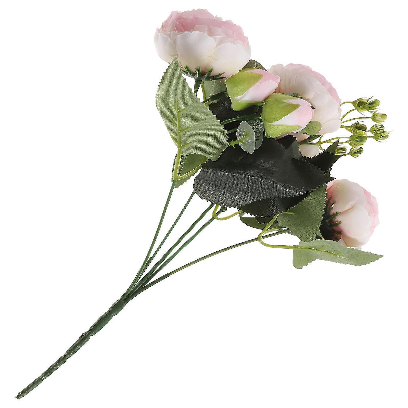 زهور الفاوانيا الاصطناعية الحريرية الوردي لديكور باقة زفاف حفل زفاف 12 بوصة