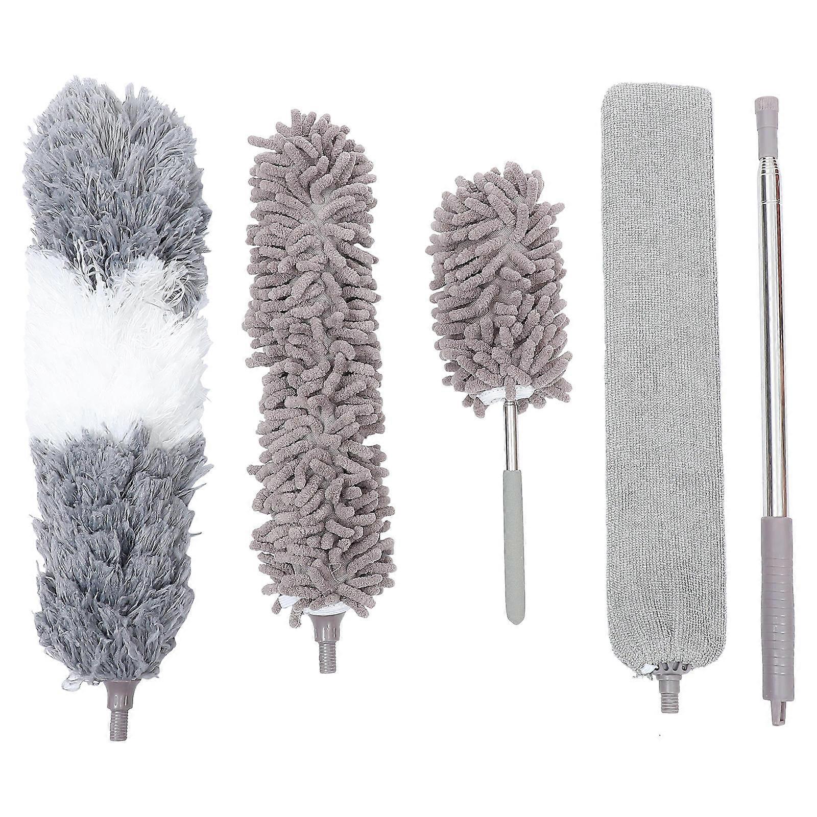 Long Handle Duster Tool For Home Cleaning With Microfiber Material Designed For Effective Dust Removal 5-Pcs