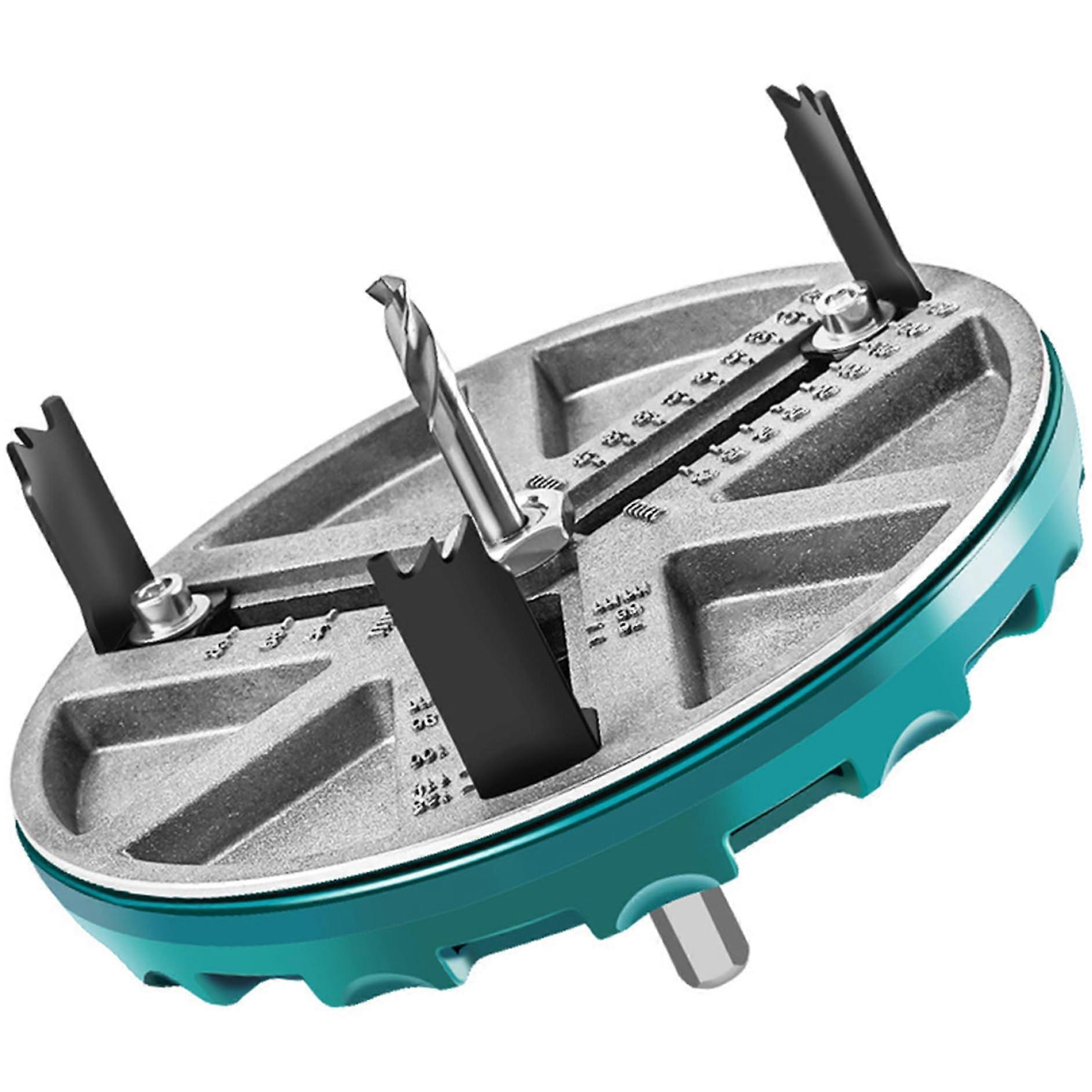 45130mm Adjustable Round Hole Cutter with Scale, NonSlip, Burr, MultiFunctional Punch Saw for Drilling Holes in Plastic, Wood, and Pipes