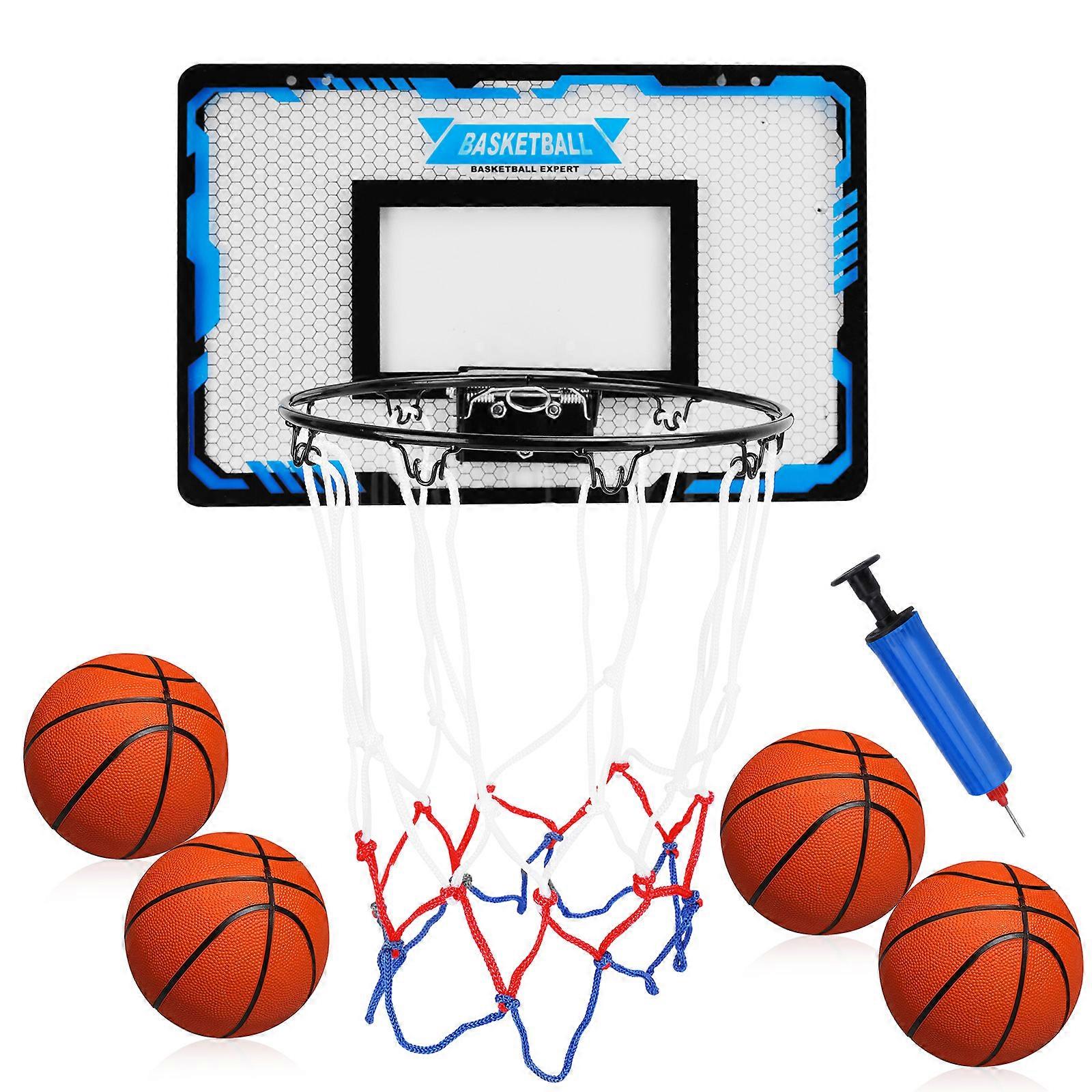Basketball hoop - 4 balls - blue medium -