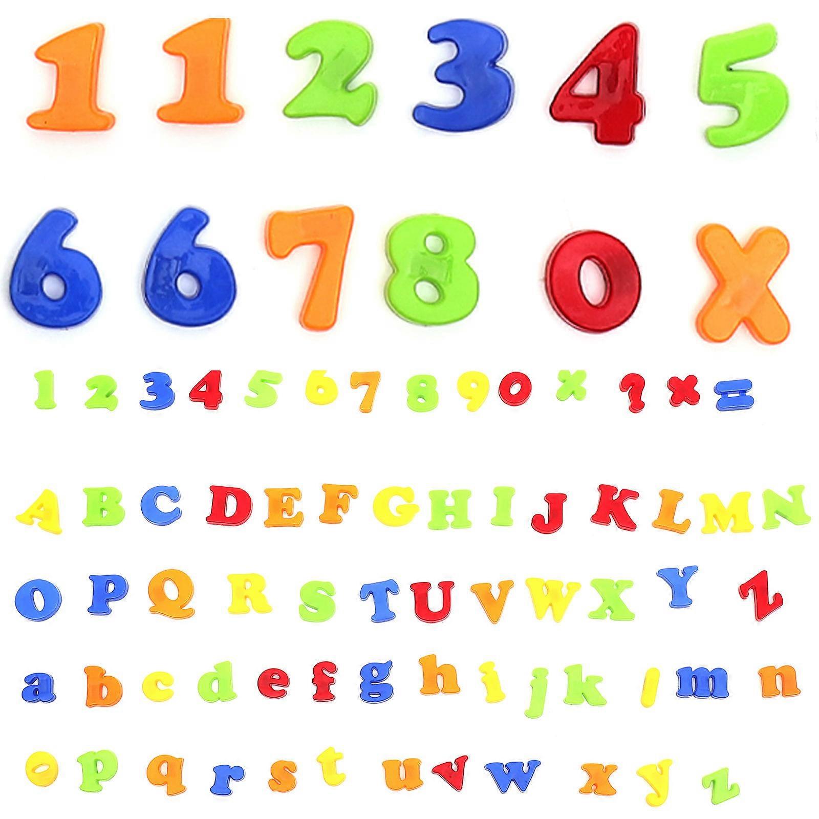 Colorful Alphabet and Numbers Educational Magnetic Letters for Kids Use Assorted Color 78pcs