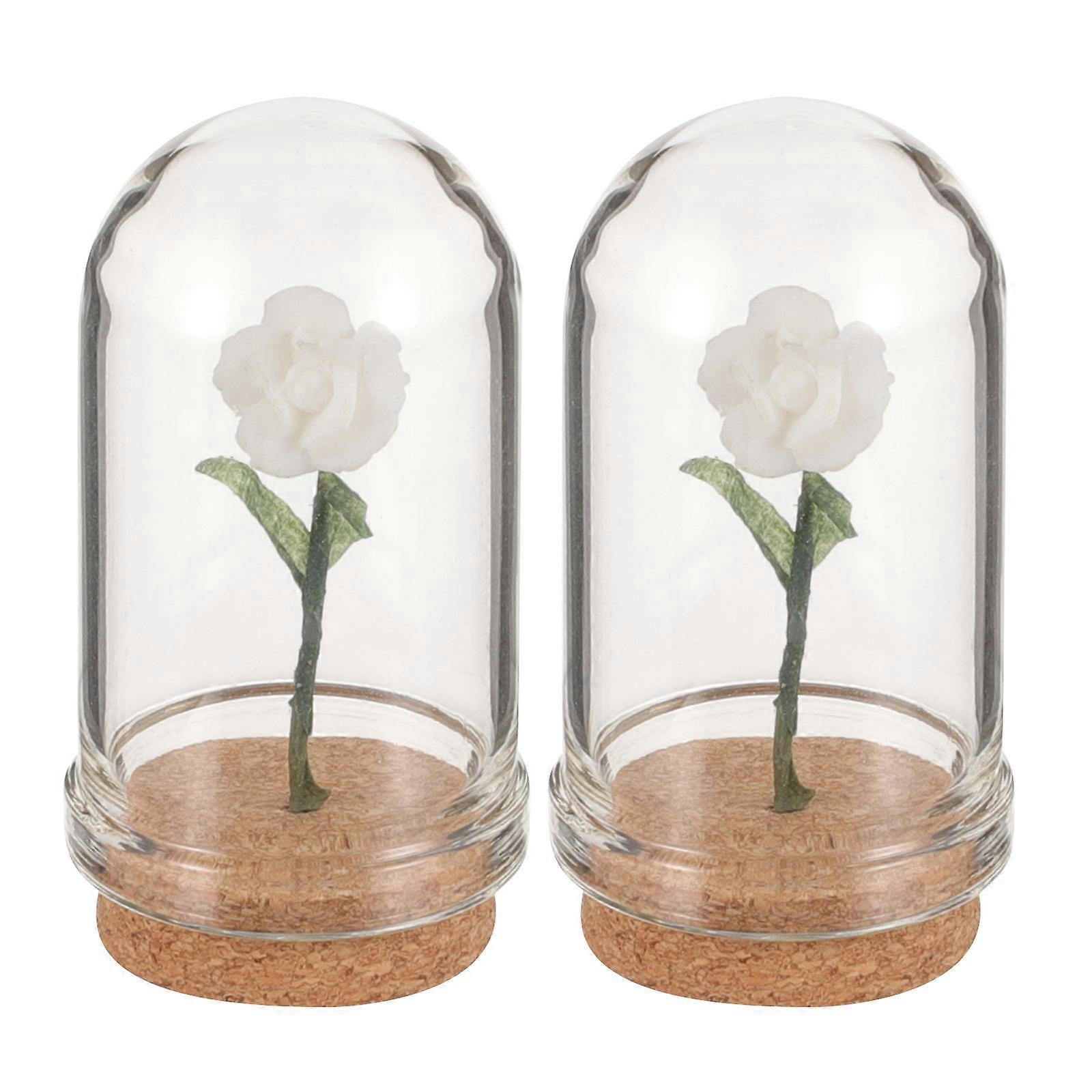 It looks like you're referring to a product listing for **miniature glass domes with fake mini boots and tiny flowers** inside — commonly used as