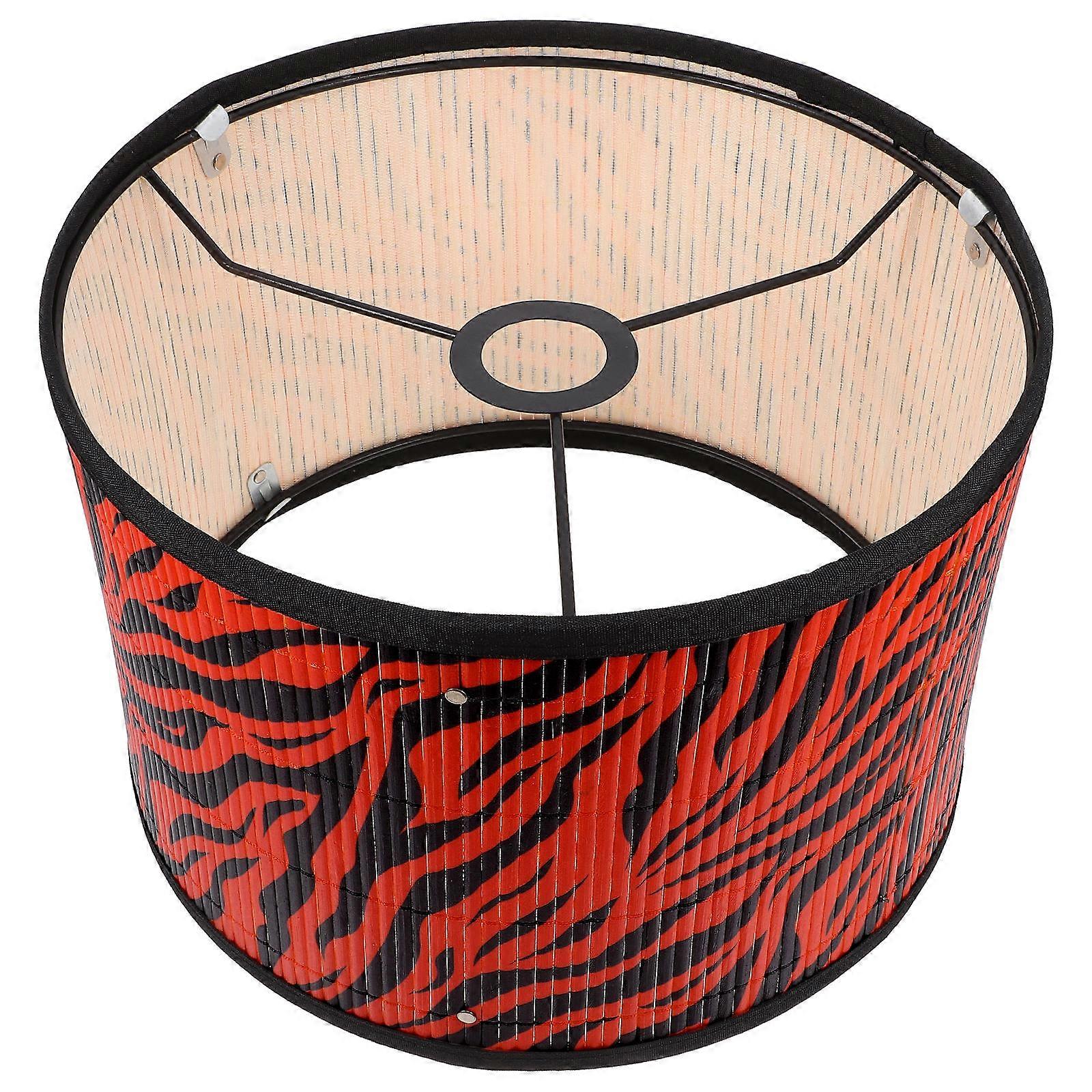 Abat-jour de lampe de table en bambou pour usage domestique Multicolore Design polyvalent 6,7 x 11,8 pouces
