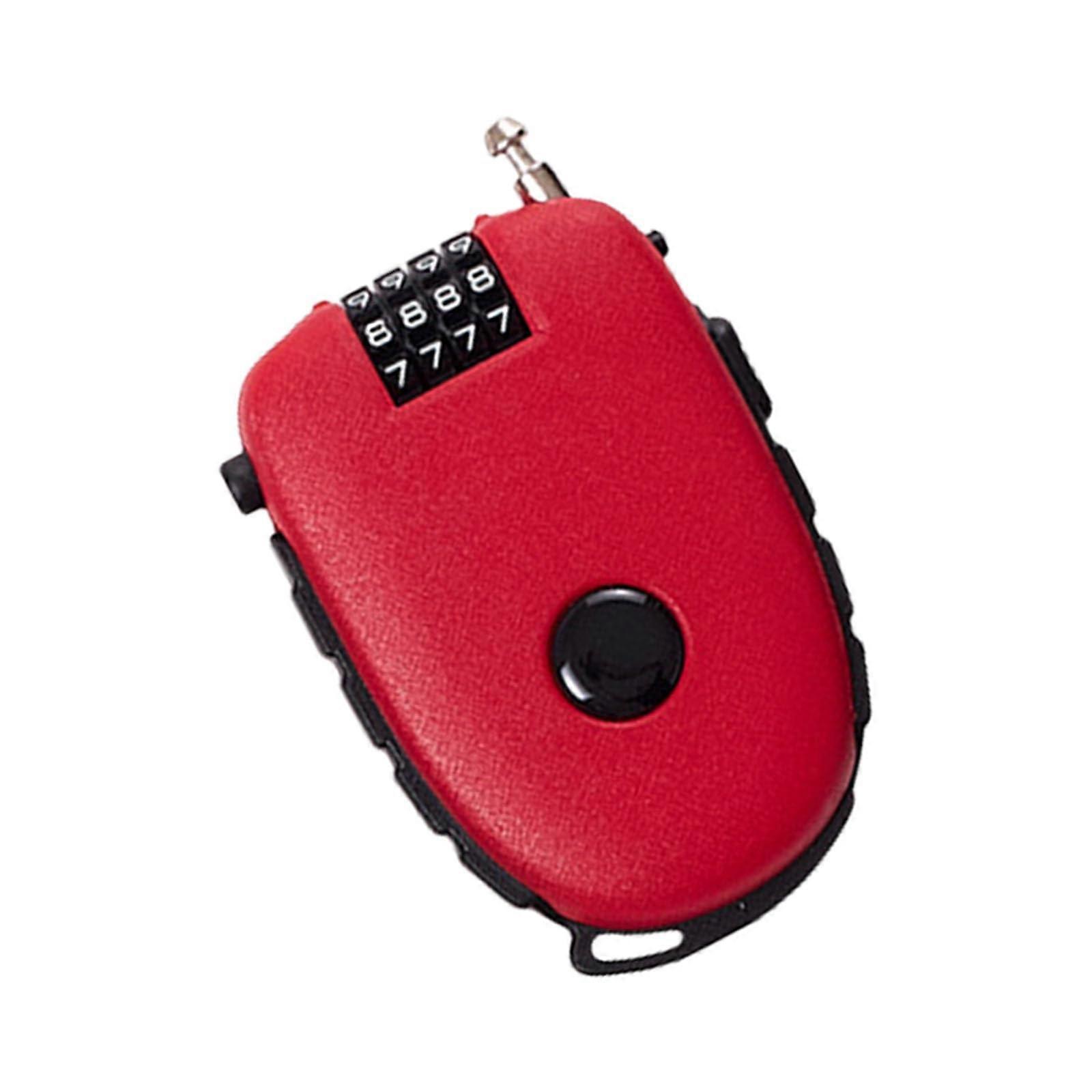 4 Figure Combination Lock Retractable Steel Cable For Bicycles And Scooters 4Digit Code Professional Grade Lock