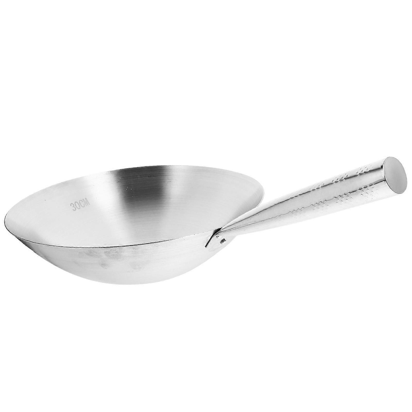Stainless Induction Wok Stainless Steel Frying Pan for Restaurant Use 50.00X30.00X7.50CM Cook 1Pcs