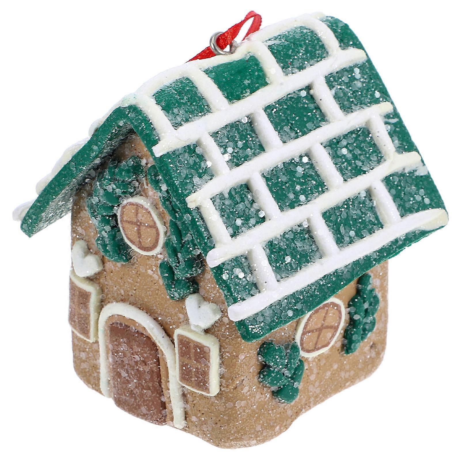 Cute Gingerbread House Ornament Ideal For Christmas Tree Decoration And Display 1Set