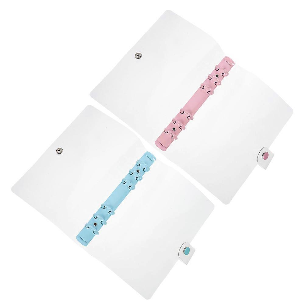 2pcs Notebook Binder A6 Clear Binder Household Binder Reusable Notebook Shell Office Binders