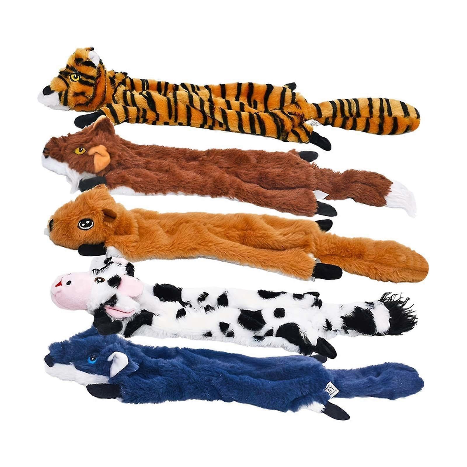 Pack of 5 Stuffed Squeaky Dog Toy Pet Plush Toy with Crinkle Sound for Small Medium Large Dogs