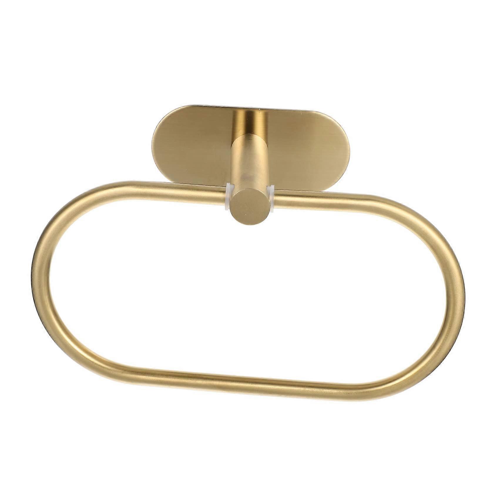 Wall Hook Towel Ring Stainless Steel In Elegant Gold Finish - Rustic Towel Rail For Bathrobes And Towels - Rustproof