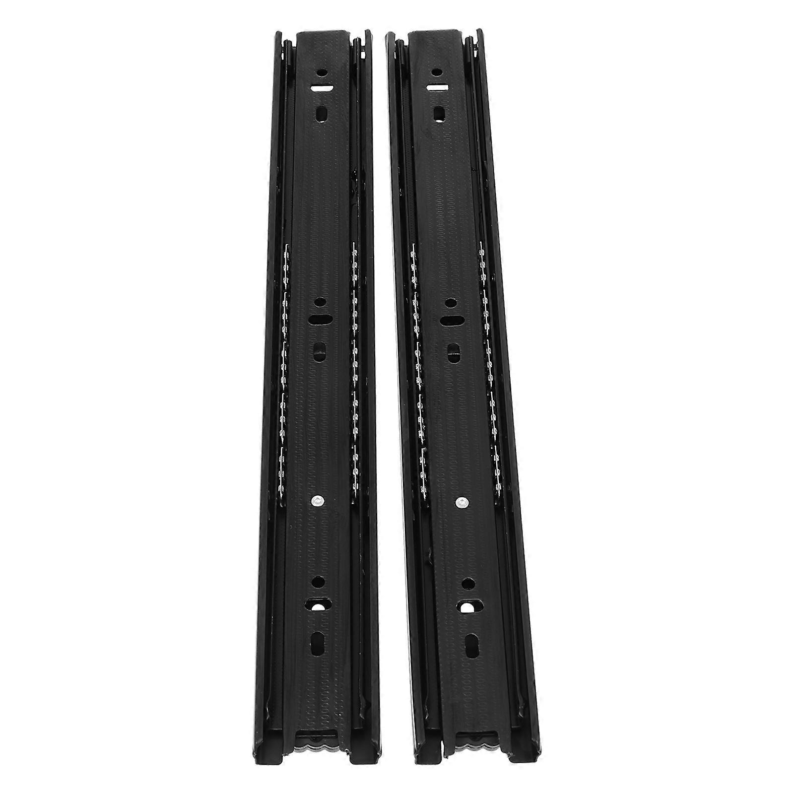 Sliding Drawer Accessories 2Pack Crafted For Storage Drawers With Mute Effect Providing Durable Metal Performance In Black 35x3.5cm