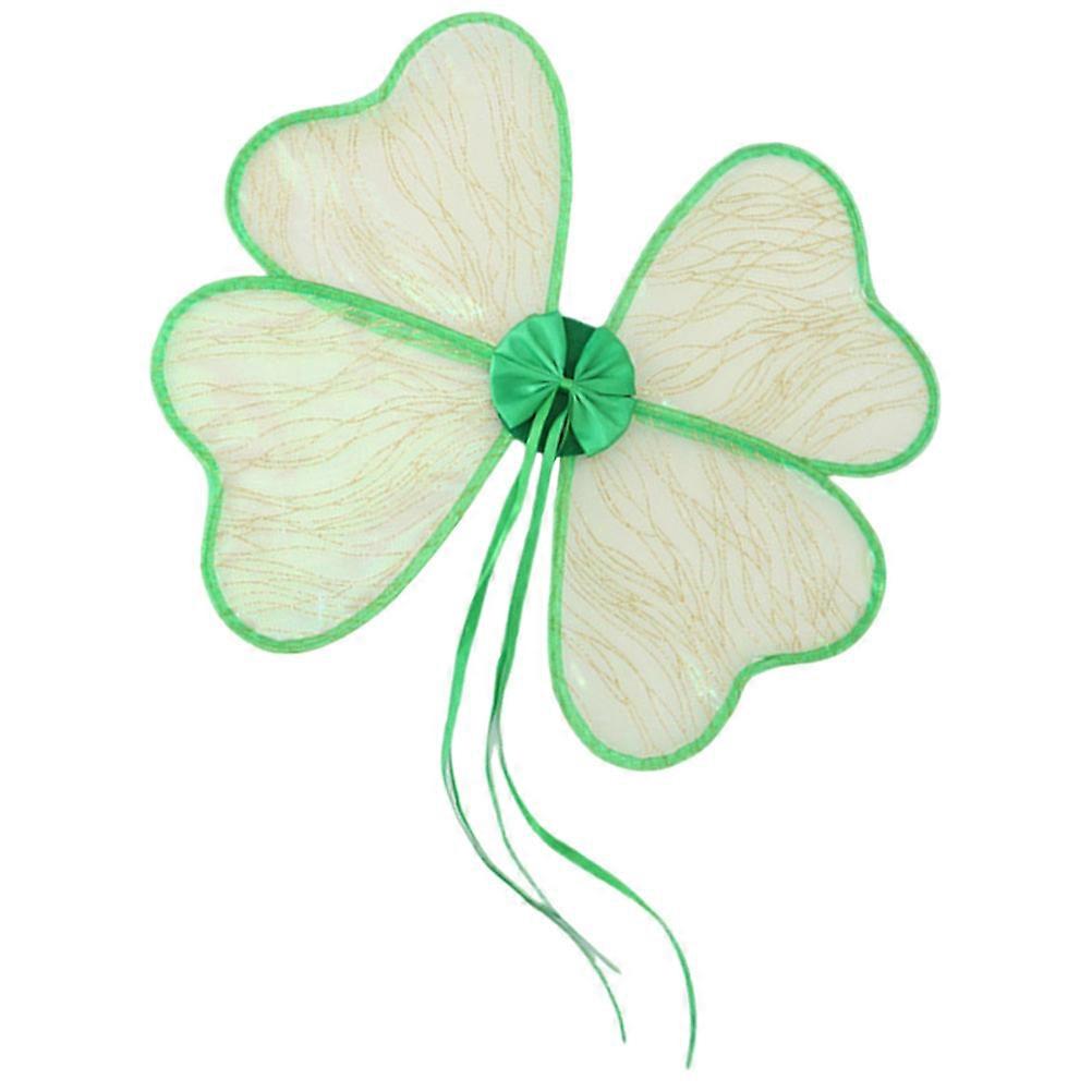 Four-leaf Clover Wings Costume Decorative Party Favor for St Patricks Day Occasion Multi Color 1Pack
