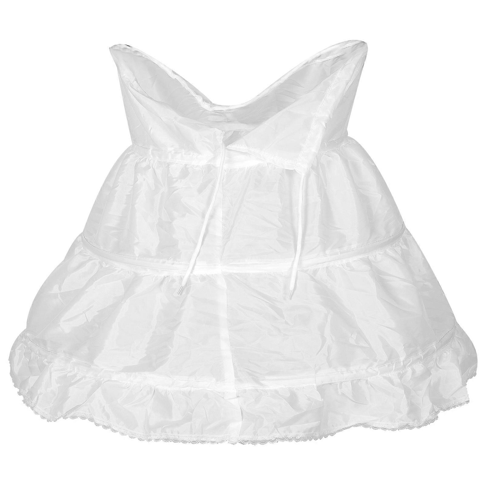 Lightweight Multi Layer Bubble Skirt Underskirt Petticoat for Weddings, Birthday Parties, and Cosplay – White Tutu Dress Lining Accessory