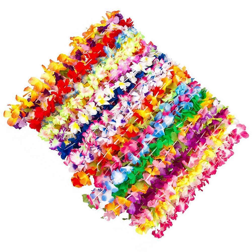 36PCS τροπικά κολιέ λουλουδιών ζωντανά Χαβάης Leis για πάρτι στην παραλία Καλοκαιρινά Φεστιβάλ Luau Διακοσμήσεις Αξεσουάρ εορτασμού Στηρίγματα φωτογραφιών