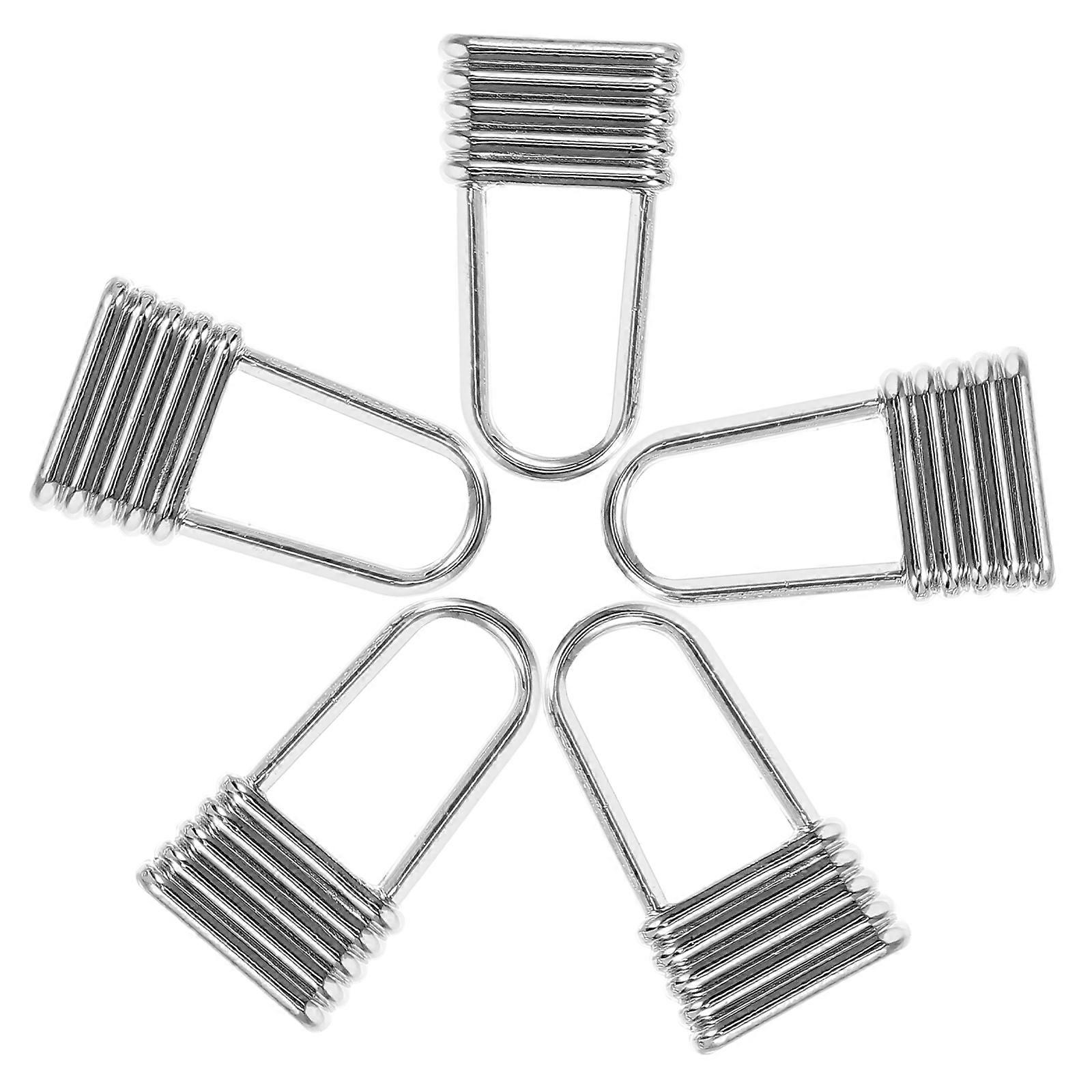 Metal Zipper Pull Replacement for DIY Use Sturdy and Durable with Silver Color 5 Pcs