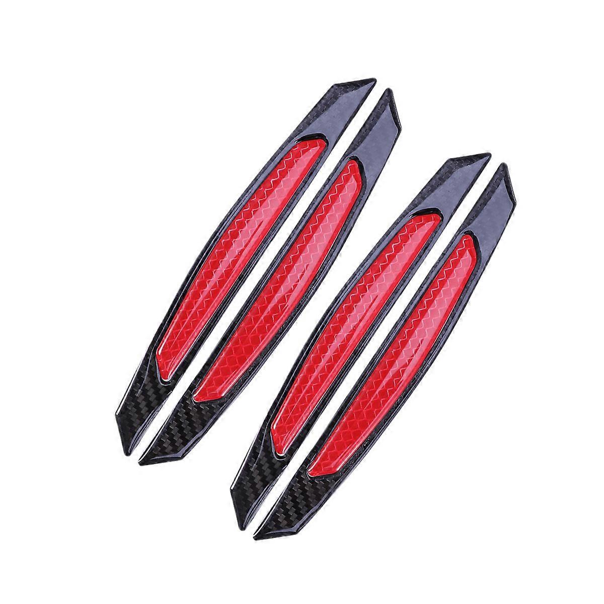 Reflective Car Door Anti Scratch Sticker 4Pcs Protective Strips For Car Owners Night Driving Universal Fit Easy Installation
